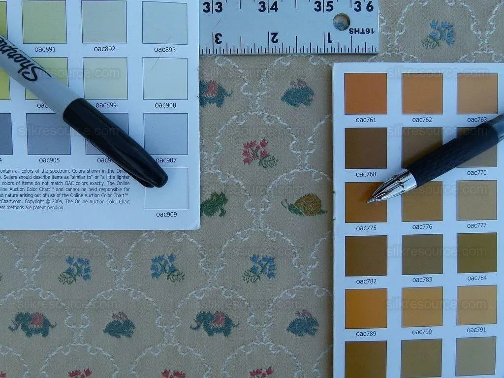 By Yd Kravet Zoology Weave Cotton Spring Animals Bunny Frog Elephant Snail Green Blue Pink on Tan MSRP USD 142/Y