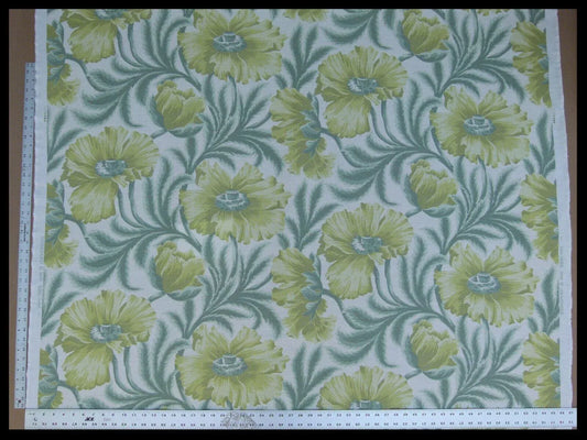 Lee Jofa Sissinghurst Giant Poppy Art &amp; Crafts Art Nouveau Leaf Ivory English Garden MSRP 144/y