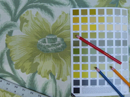 Lee Jofa Sissinghurst Giant Poppy Art &amp; Crafts Art Nouveau Leaf Ivory English Garden MSRP 144/y