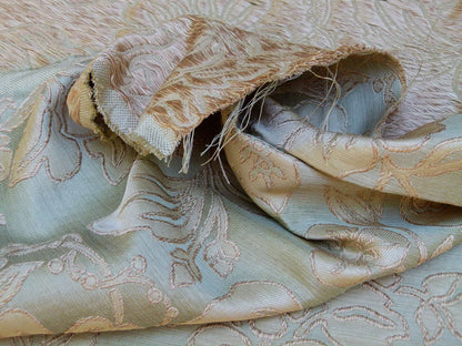 2.29y Gp&amp;j Baker Montague Silk Damask Renaissance Birch Brn Grn