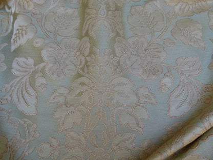 1.64y Gp&amp;j Baker Montague Silk Damask Renaissance Birch Brn Grn