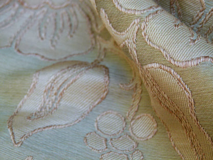 1.85y Gp&amp;j Baker Montague Silk Damask Renaissance Birch Brn Grn