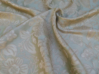 1.85y Gp&amp;j Baker Montague Silk Damask Renaissance Birch Brn Grn