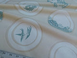 Kravet Lee JOFA PORCELAIN in AQUA Blue White Willow Plates