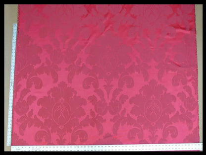 Bty Brunschwig &amp; Fils Sylvana Ruby Red Damask Renaissance Cotton MSRP USD248/y
