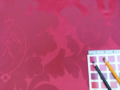 Bty Brunschwig &amp; Fils Sylvana Ruby Red Damask Renaissance Cotton MSRP USD248/y