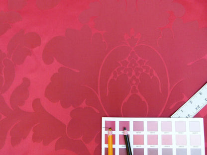 Bty Brunschwig &amp; Fils Sylvana Ruby Red Damask Renaissance Cotton MSRP USD248/y