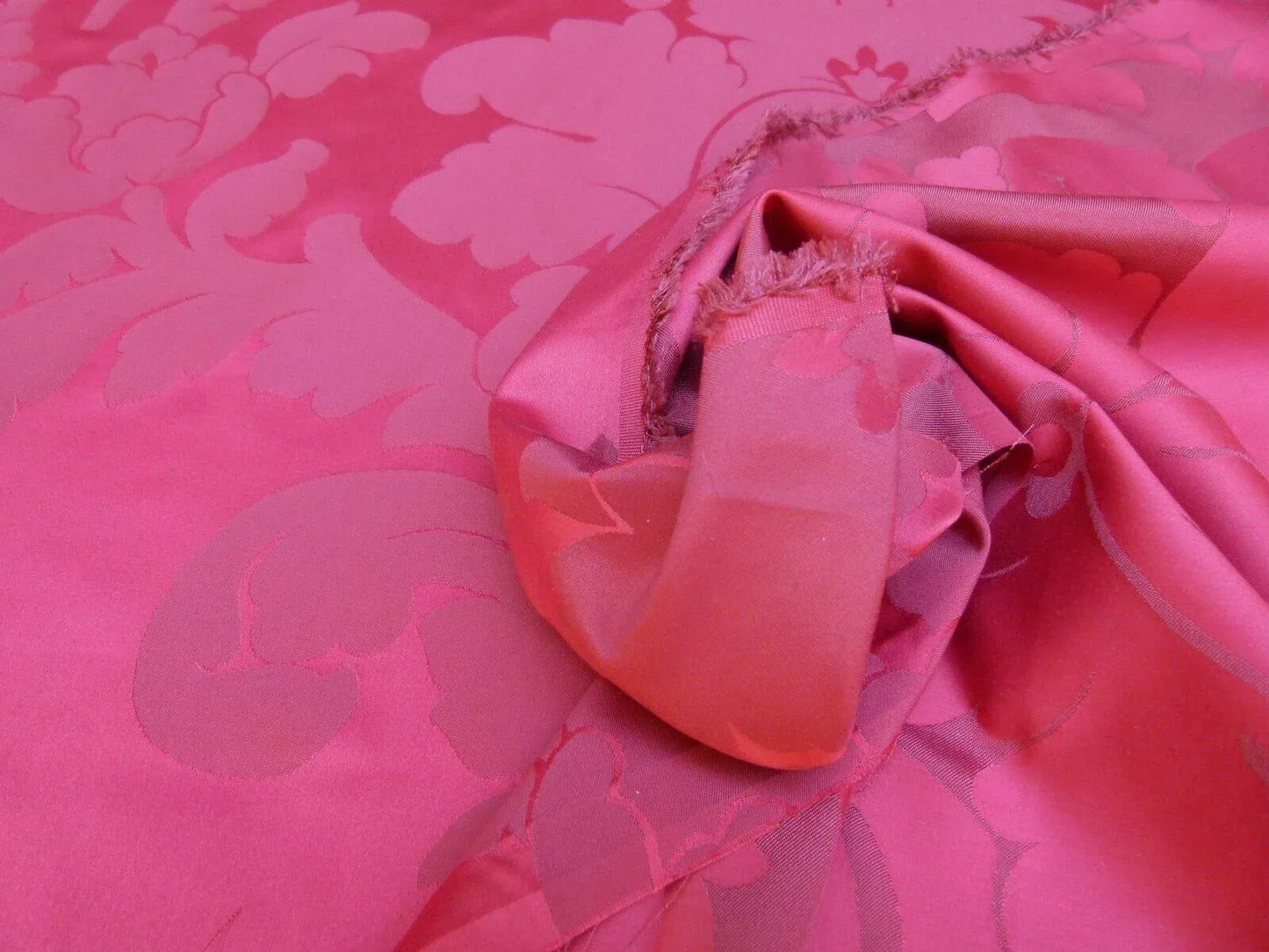 Bty Brunschwig &amp; Fils Sylvana Ruby Red Damask Renaissance Cotton MSRP USD248/y