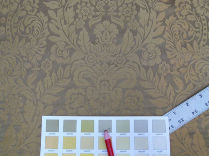 5.875y Kravet Couture Silk Singh Damask Green Tea Renaissance Gold MSRP USD200+/Y