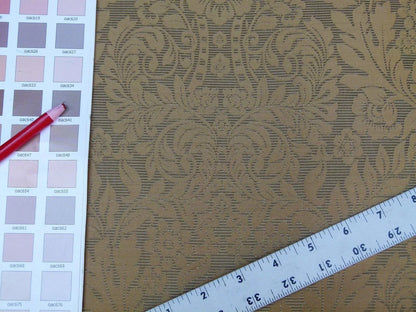 5.875y Kravet Couture Silk Singh Damask Green Tea Renaissance Gold MSRP USD200+/Y