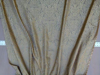 5.875y Kravet Couture Silk Singh Damask Green Tea Renaissance Gold MSRP USD200+/Y