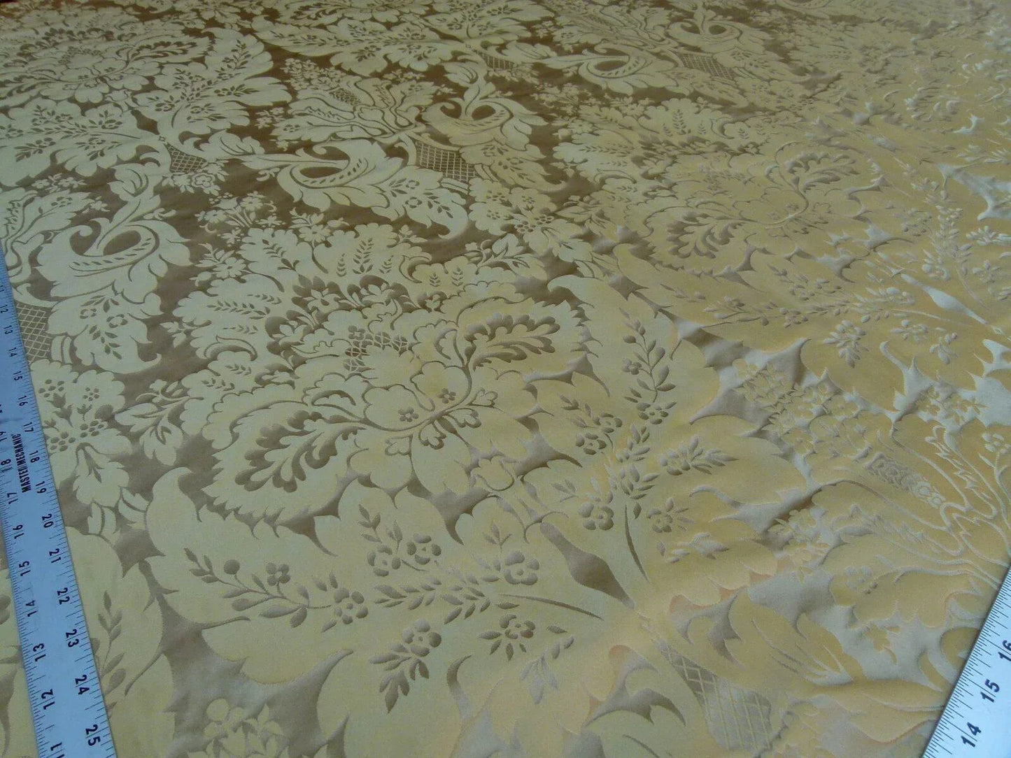 By Yd Kravet Couture Limoges 100% Silk Damask Topaz Gold Rp$264y