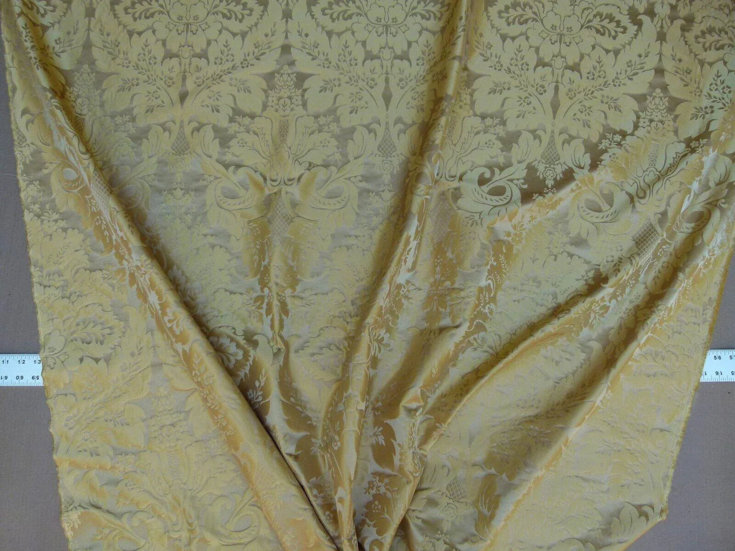 By Yd Kravet Couture Limoges 100% Silk Damask Topaz Gold Rp$264y