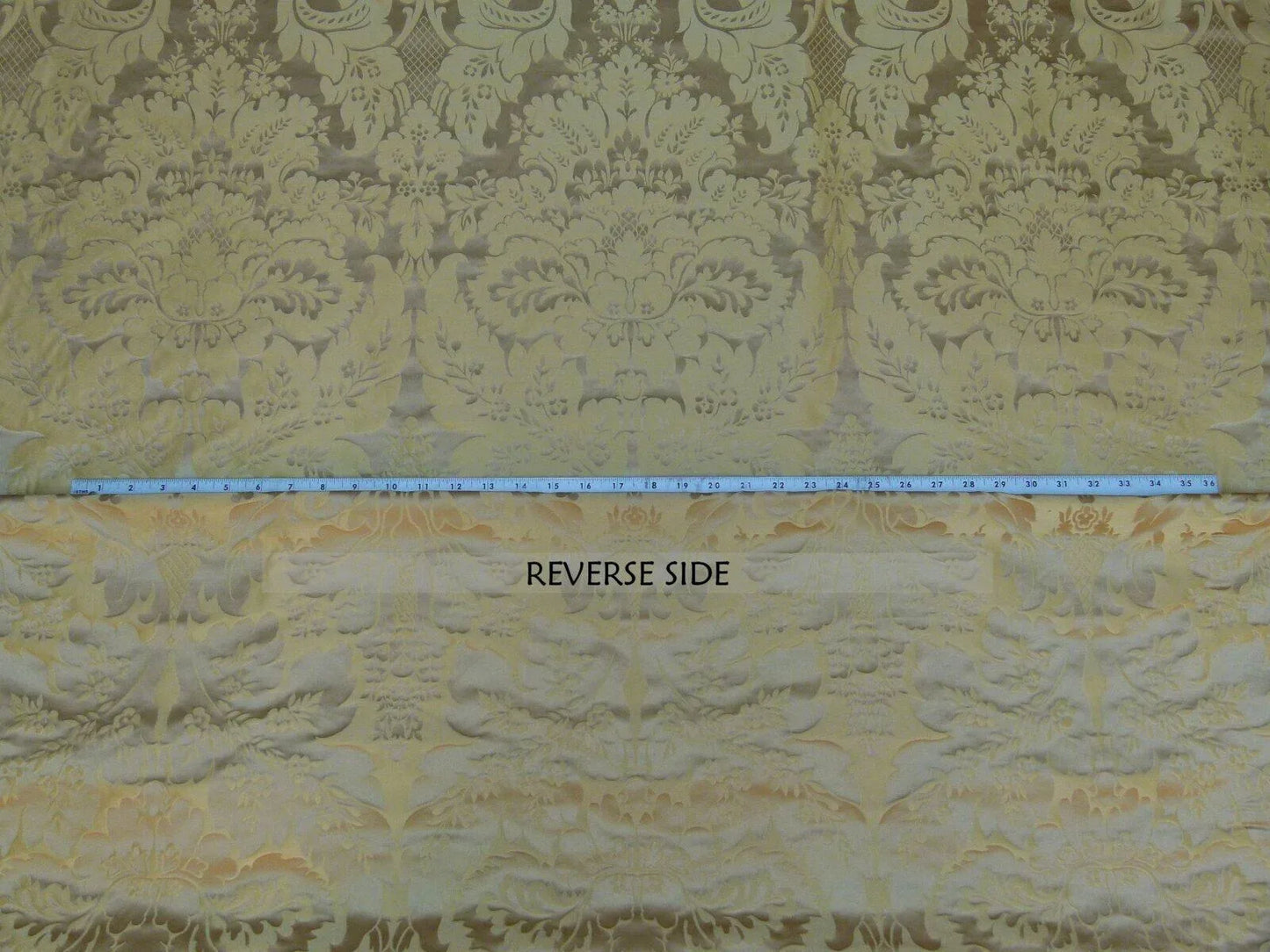 By Yd Kravet Couture Limoges 100% Silk Damask Topaz Gold Rp$264y