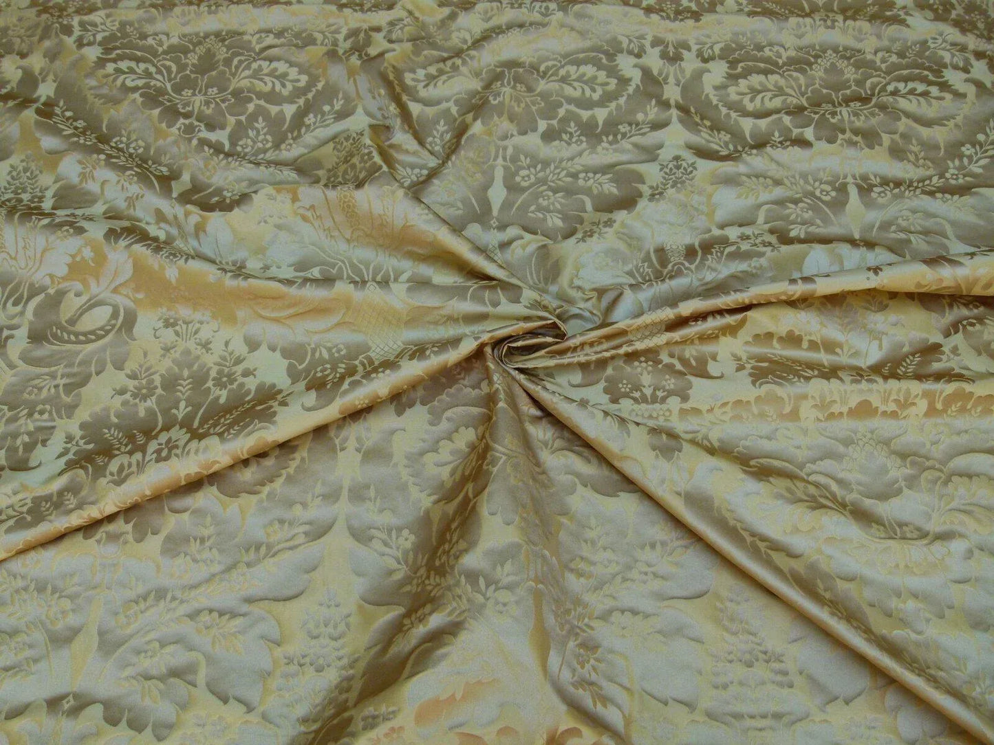 By Yd Kravet Couture Limoges 100% Silk Damask Topaz Gold Rp$264y