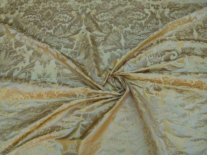 By Yd Kravet Couture Limoges 100% Silk Damask Topaz Gold Rp$264y
