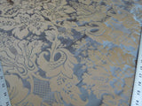 1Y KRAVET Couture LIMOGES 100% SIlk Damask CERULEAN blue MSRP264