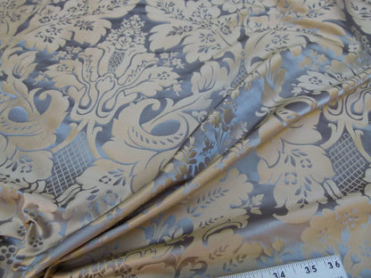 1y Kravet Couture Limoges 100% Silk Damask Cerulean Blue MSRP USD 264