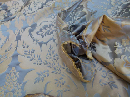 1y Kravet Couture Limoges 100% Silk Damask Cerulean Blue MSRP USD 264
