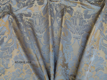 1y Kravet Couture Limoges 100% Silk Damask Cerulean Blue MSRP USD 264