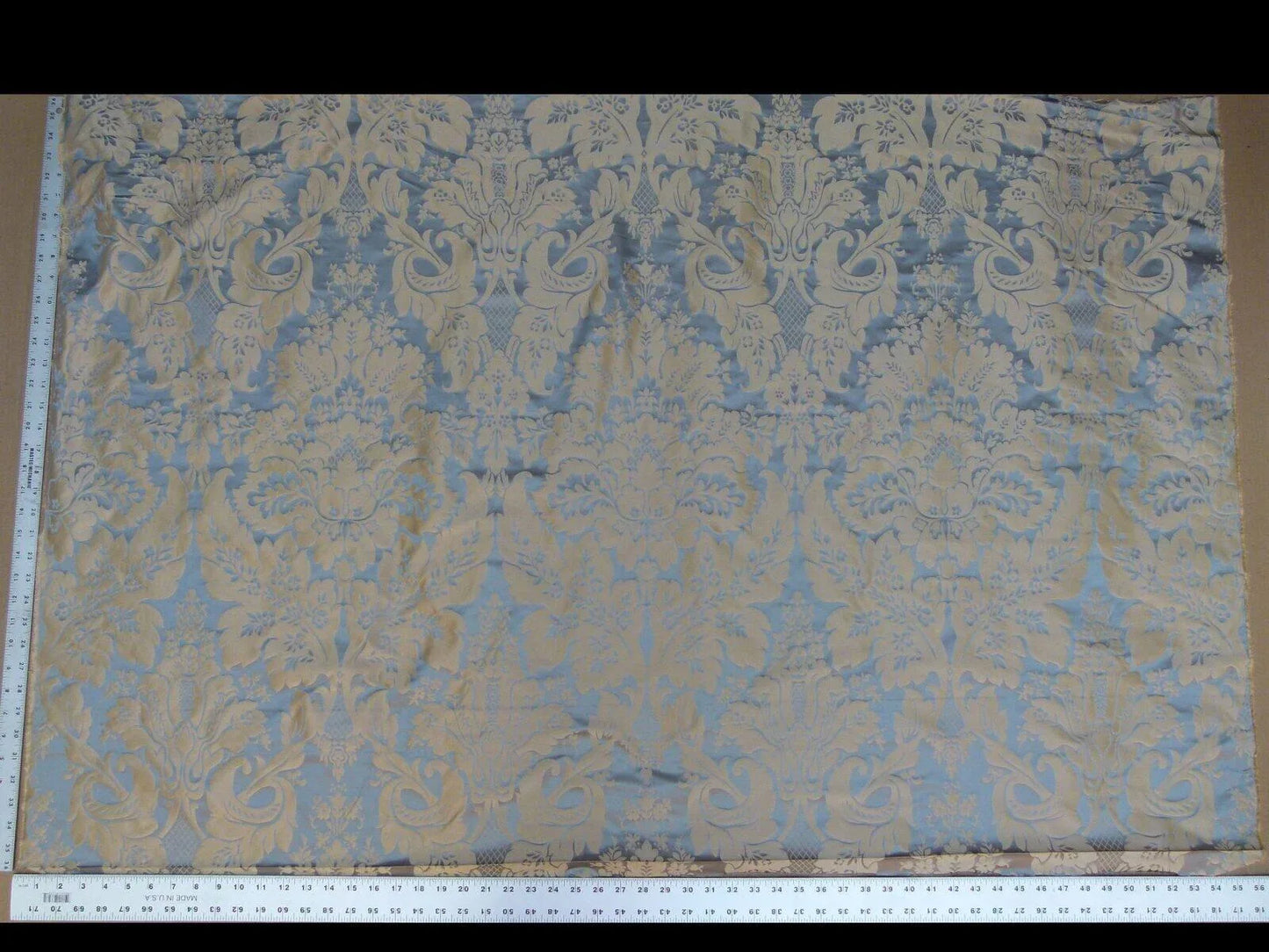 1y Kravet Couture Limoges 100% Silk Damask Cerulean Blue MSRP USD 264