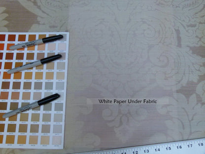 By Yd  Kravet Couture Silk Damask Organza Sheer Light Bronze Ivory Cream Semi Sheer MSRP USD159/y 3648.16