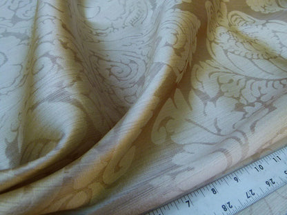 By Yd  Kravet Couture Silk Damask Organza Sheer Light Bronze Ivory Cream Semi Sheer MSRP USD159/y 3648.16