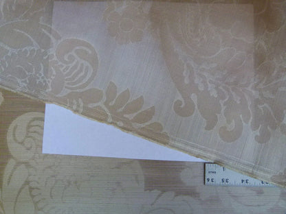 By Yd  Kravet Couture Silk Damask Organza Sheer Light Bronze Ivory Cream Semi Sheer MSRP USD159/y 3648.16