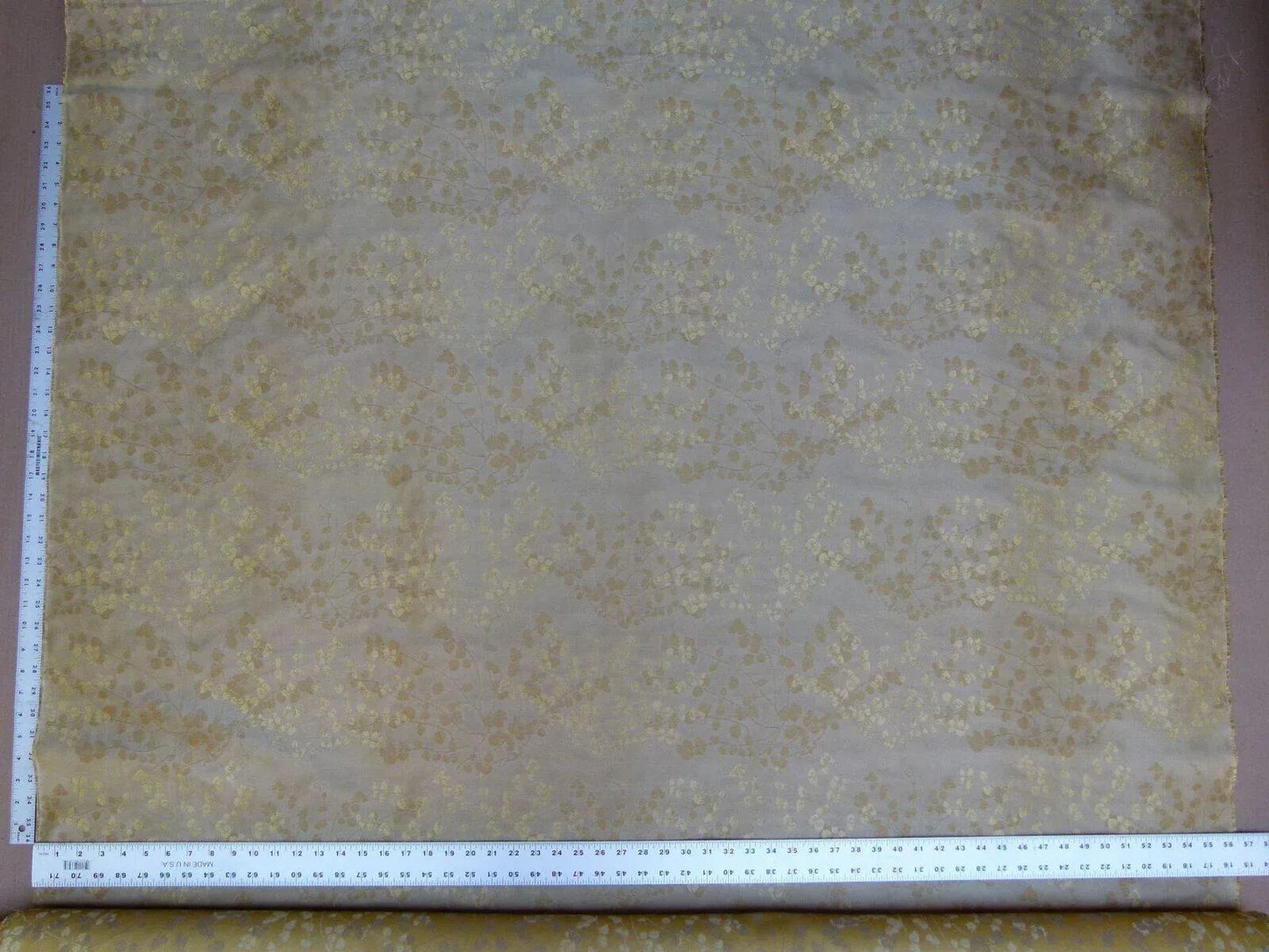 Bty Kravet Couture Silk Colombine Coin Gold Silver Baby's Breath Maidenhair Fern MSRP USD 298/Y