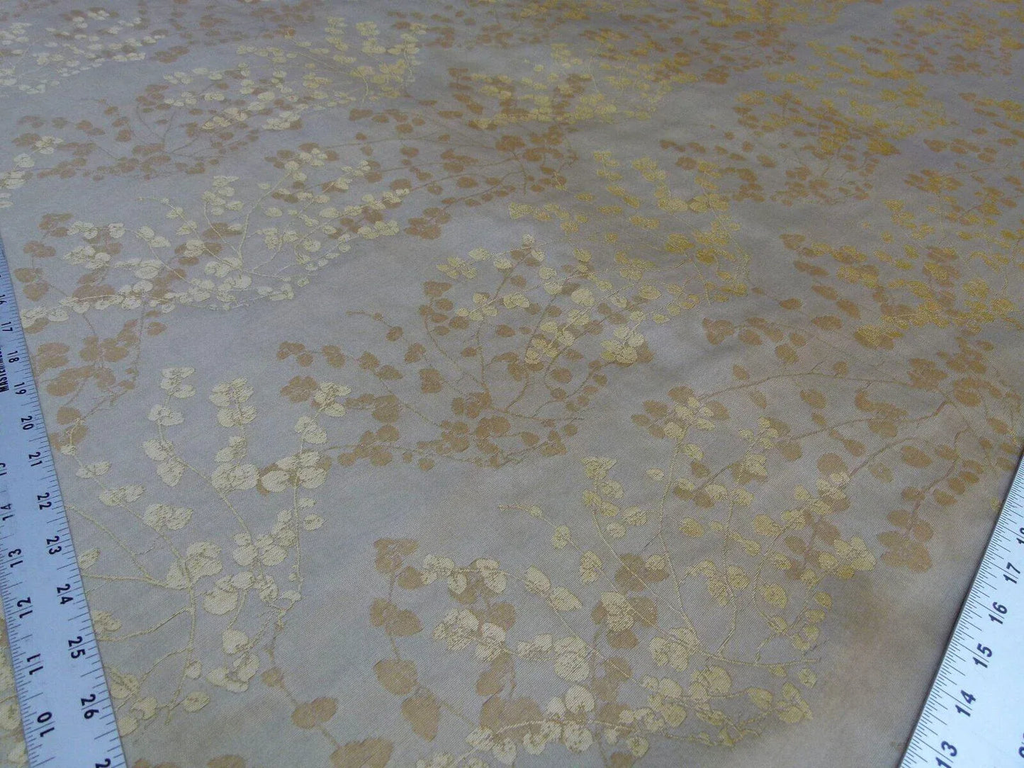 Bty Kravet Couture Silk Colombine Coin Gold Silver Baby's Breath Maidenhair Fern MSRP USD 298/Y