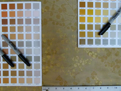 Bty Kravet Couture Silk Colombine Coin Gold Silver Baby's Breath Maidenhair Fern MSRP USD 298/Y