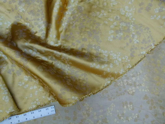 Bty Kravet Couture Silk Colombine Coin Gold Silver Baby's Breath Maidenhair Fern MSRP USD 298/Y