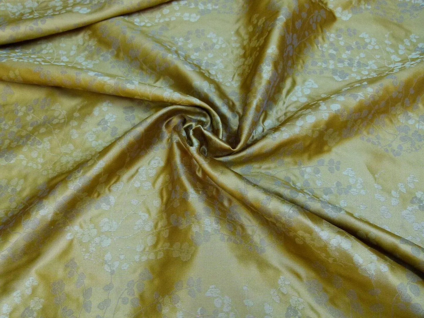 Bty Kravet Couture Silk Colombine Coin Gold Silver Baby's Breath Maidenhair Fern MSRP USD 298/Y