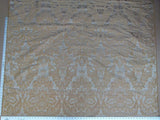 1.375Y KRAVET Couture LIMOGES 100%SIlk Damask Truffle Gold RP264