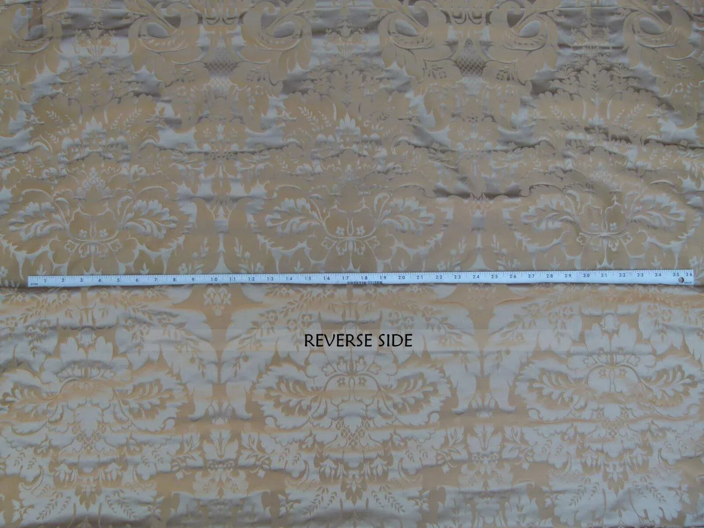 1.375y Kravet Couture Limoges 100%silk Damask Truffle Gold Rp264