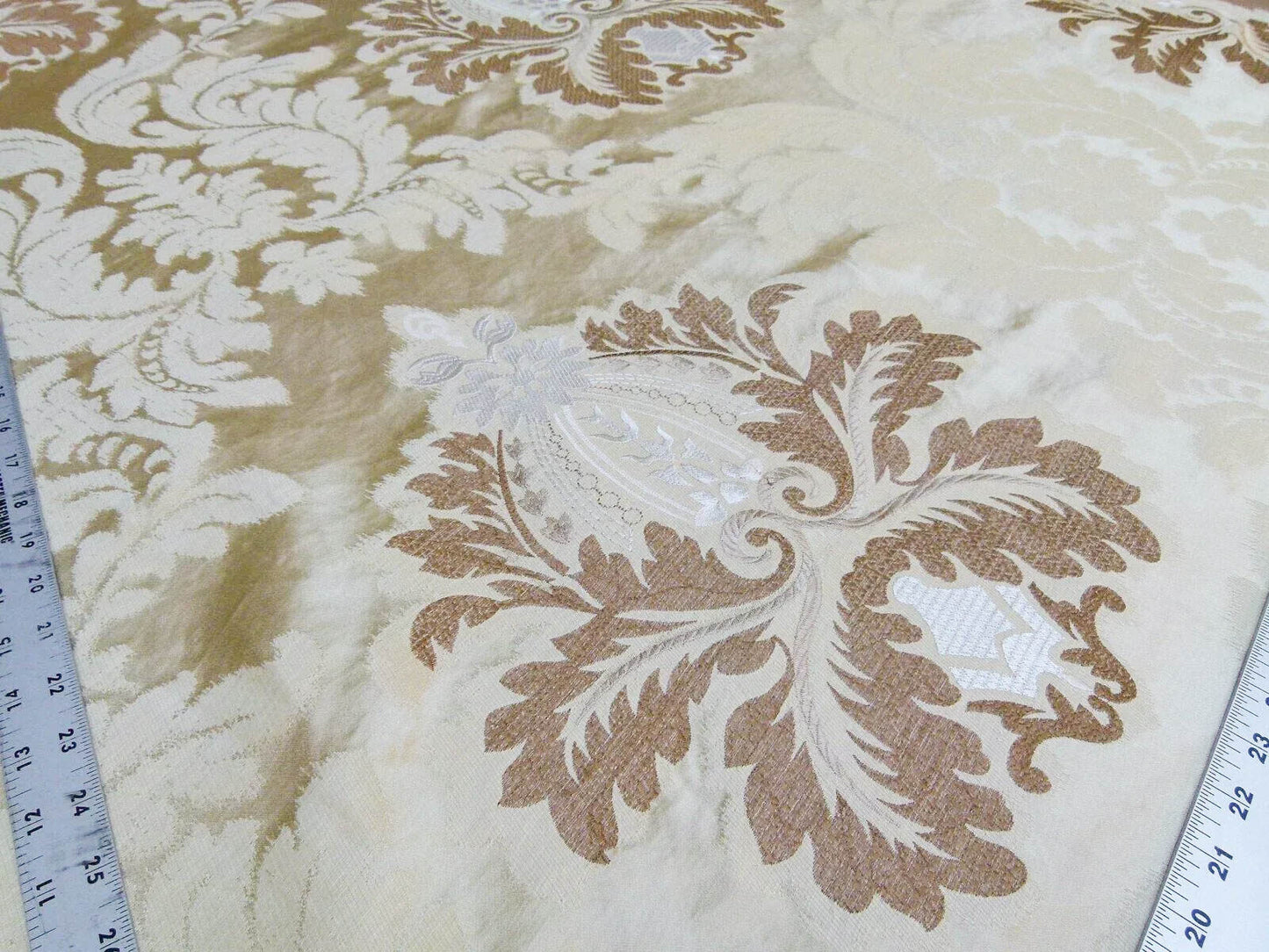 Lee Jofa Emilia Damask Color: 16-sandstone Silk Linen Embroidery MSRP USD348/y