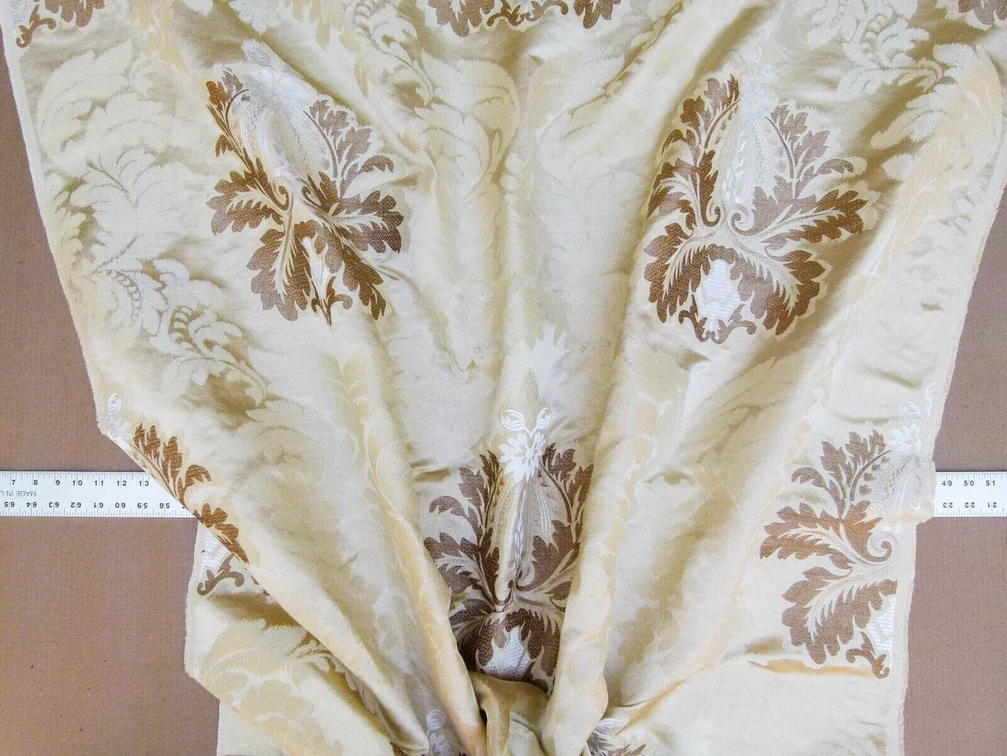 Lee Jofa Emilia Damask Color: 16-sandstone Silk Linen Embroidery MSRP USD348/y
