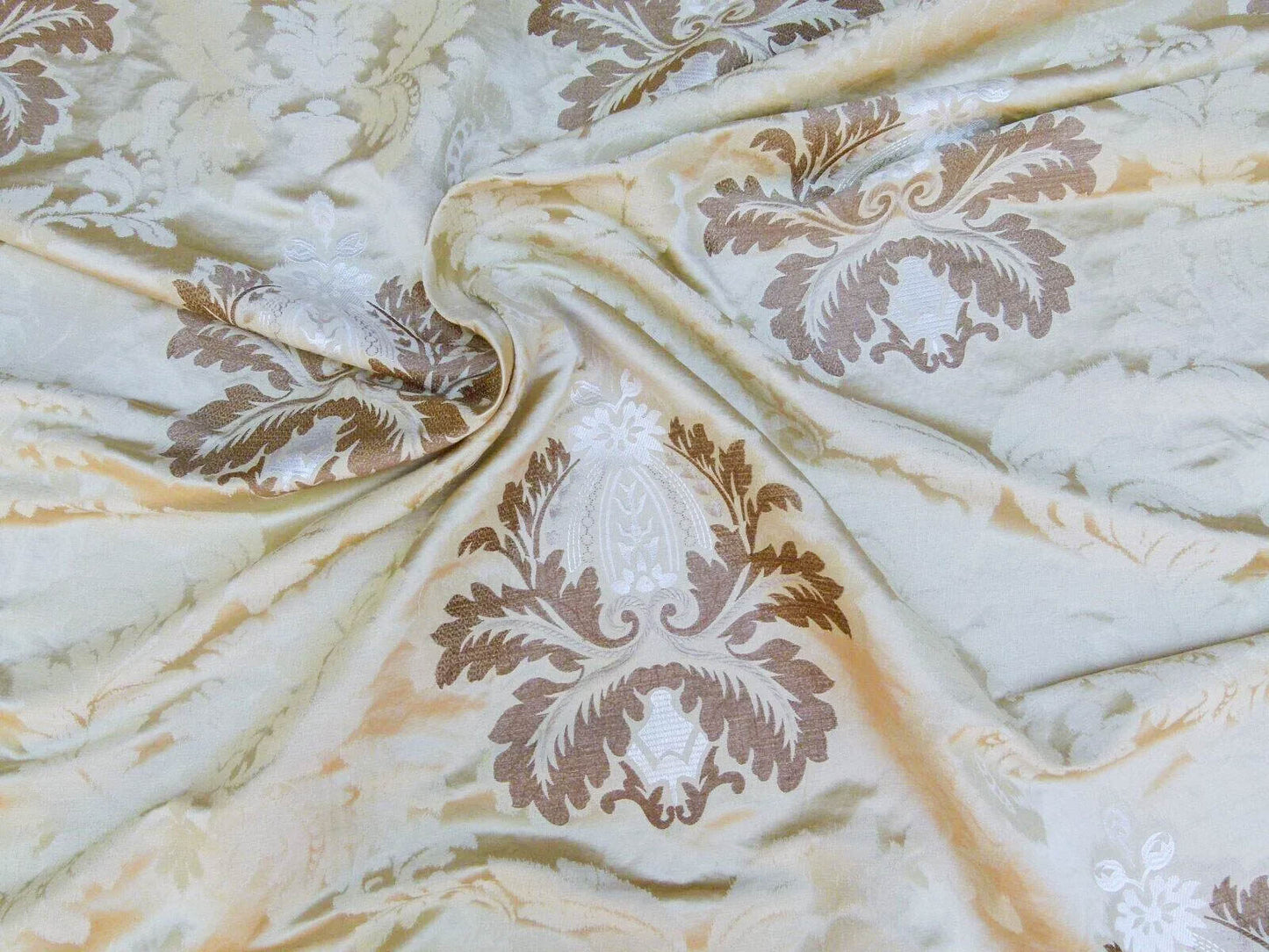 Lee Jofa Emilia Damask Color: 16-sandstone Silk Linen Embroidery MSRP USD348/y