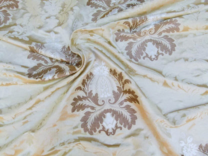 Lee Jofa Emilia Damask Color: 16-sandstone Silk Linen Embroidery MSRP USD348/y