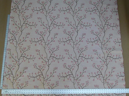 Kravet Couture Lemon Drop Color: 617 blush Pink Silk Lampas Modern Tree Bush  Berry Lampas MSRP USD 375/Y