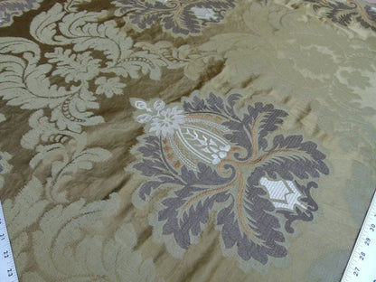 Lee Jofa Emilia Damask Color: 6 Tobacco Silk Linen Embroidery MSRP USD348/y