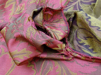 Lee Jofa Chaumontel Damask Color: 19 Crimson Red Silk Cotton Damask Grape Artichoke Vine MSRP USD 148