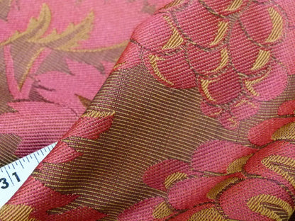 Lee Jofa Chaumontel Damask Color: 19 Crimson Red Silk Cotton Damask Grape Artichoke Vine MSRP USD 148