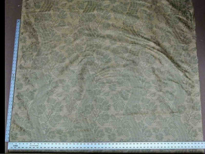 Lee Jofa Arden Silk Color 3 Willow Green Gold Grape Vine Damask Strie Silk Art Nouveau MSRP USD190/Y