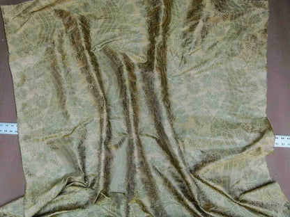 Lee Jofa Arden Silk Color 3 Willow Green Gold Grape Vine Damask Strie Silk Art Nouveau MSRP USD190/Y
