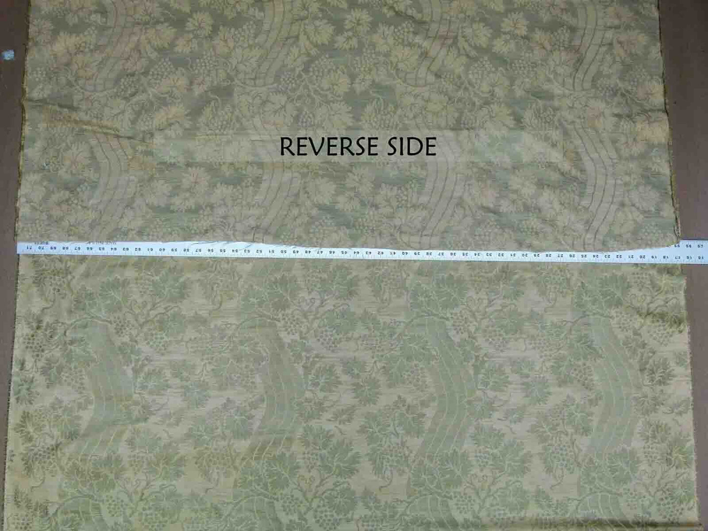 Lee Jofa Arden Silk Color 3 Willow Green Gold Grape Vine Damask Strie Silk Art Nouveau MSRP USD190/Y