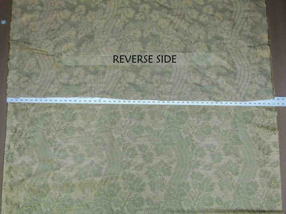 Lee Jofa Arden Silk Color 3 Willow Green Gold Grape Vine Damask Strie Silk Art Nouveau MSRP USD190/Y