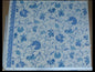 1.75Yd Brunschwig & Fils Batik Pacific Blue Bird Print Linen
