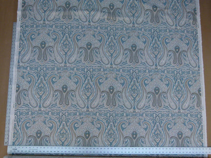 By Yd Lee Jofa Alsace Paisley Blue/sage/bark Linen Cotton MSRP USD 196/y