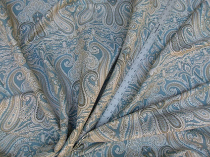 By Yd Lee Jofa Alsace Paisley Blue/sage/bark Linen Cotton MSRP USD 196/y